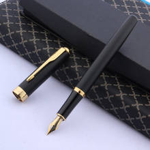 High quality baoer 388 Frosted Black fountain Pen Ripple International Golden Arrow Clip calligraphy ink pen Office Supplies 2024 - buy cheap
