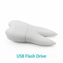 Unidad flash usb con forma de diente, pendrive encantador de 4GB, 8GB, 16GB, 32GB y 64GB, memoria Flash usb 2,0 creativa, Regalo novedoso divertido 2024 - compra barato