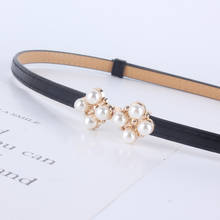 adjustable pearl luxury fashion leather belt womem Korea waistband decorative dress female accessories 2024 - buy cheap