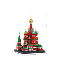 hot city Creative architecture Street view Moscow St. Basil's Cathedral mini micro diamond building block model bricks toys gift 2024 - buy cheap