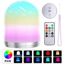 LED Remote Control RGB Table Light USB Charging Bedside Lamp Decorated Bar Lamp Children's Christmas Gift Seven Colorful Lights 2024 - buy cheap