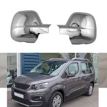 ABS Chrome Car Side Door Rear View Mirror Cover for Citroen Berlingo III/Rifter / Combo E/Peugeot Partner II 2012-2018 2024 - buy cheap