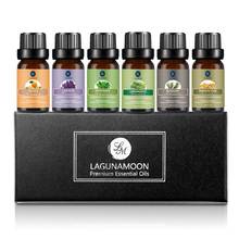 Lagunamoon Pure Essential Oils 10ML 6pcs Gift Set Humidifier Aromatherapy Orange Lavender Mint Lemongrass Rosemary Frankincense 2024 - buy cheap