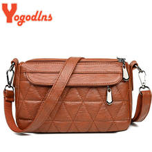 Yogodlns Ladies Messenger Bag High Quality Soft PU Leather Shoulder Bags Casual Crossbody Bags for Women Bolsa Feminina 2024 - buy cheap