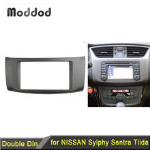 Panel de salpicadero de doble Din para Nissan Sylphy Sentra 2013, Radio, CD, DVD, estéreo, Kit de instalación, Marco envolvente facial 2024 - compra barato