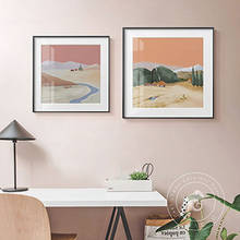 Moderno vale paisagem pintura da lona cor quente impressões bonitas fotos da arte parede para sala de estar quarto corredor decoração casa 2024 - compre barato