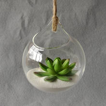 Suporte de plantas de vidro de borossilicato, vaso de pendurar, plantador de escritório, recipiente transparente de decoração para casa 2024 - compre barato