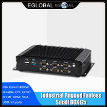 EGLOBAL Industrial PC Fanless Mini Computer Intel i7 4500U i5 4200U 6*RS232/485 2*Intel Lans GPIO LPT HDMI VGA 8*USB WiFi 3G/4G 2024 - buy cheap
