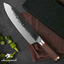 Faca de cozinha 5 cr15 de aço alto carbono, 8 utilitárias, facas de chef, cabo de madeira, corte de vegetais, faca de chef de carne 2024 - compre barato