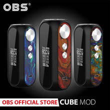 Оригинальный OBS Cube VW Box MOD 3000 мАч, батарея, электронная сигарета, максимальная мощность 80 Вт, вейп-мод, бокс-мод 3000 мАч, гарантия 1 год 2024 - купить недорого