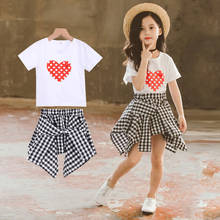 Girls Summer Clothes Tshirt + Plaid Dress Teenage Girls Clothing Dot  Girl Outfit Summer Childrens Clothing 6 8 10 12 14 2024 - buy cheap