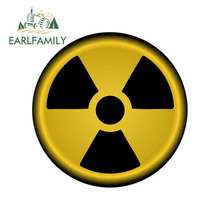 EARLFAMILY 13cm x 13cm WARNING Labels Decal Vinyl Car Bumper Radiation Warning Sign Car Stickers Graphics 2024 - buy cheap