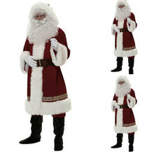 Men's Santa Claus Costume Father Christmas Fancy Dress Budget Outfit Suit Adult Costumes 2024 - buy cheap