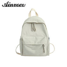 Ainvoev 15.6 Inch Laptop Fashion Backpack Canvas Women Shoulder Bag Simple female college student backpack wild Teenager Girls 2024 - buy cheap