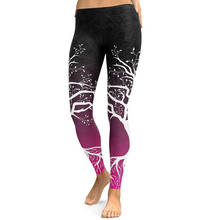 Женские штаны для йоги, 3D Дерево, цифровая печать, высокая талия, пуш-ап, бесшовные леггинсы, брюки для фитнеса, спортивные, для спортзала, тренировки, штаны для йоги 2024 - купить недорого