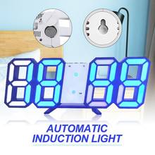 Reloj despertador LED con carga USB, Digital, electrónico, de pared, 3D, Dijital, Saat, decoración del hogar, oficina, mesa, escritorio 2024 - compra barato