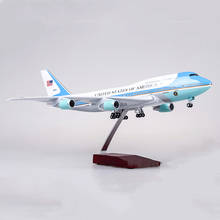 47CM 1:150 Scale Airplanes Air Force One Boeing B747 Model With Light resin diecast Aircraft Plane Model Collectible Decoration 2024 - buy cheap