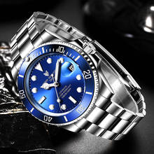LIGE 2020 Мужские механические часы для мужчин автоматические часы мужские роскошные Бизнес водонепроницаемые Стальные наручные часы Relogio Masculino 2024 - купить недорого