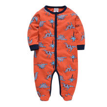Kavkas/комбинезон для маленьких мальчиков и девочек, 100% хлопок, осенняя цельнокроеная одежда, пижама с длинными рукавами для новорожденных, Одежда для младенцев 2024 - купить недорого