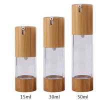 10pcs/lot 15ml 30ml 50ml AS Bamboo Cosmetic Airless Bottle DIY Vacuum Lotion/Emulsion Press Pump Packing Container 2024 - buy cheap