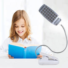 Luminária de mesa flexível com prendedor, 28 luzes led, usb, para estudantes, escritório, quarto, 3 x aaa, 5v 2024 - compre barato