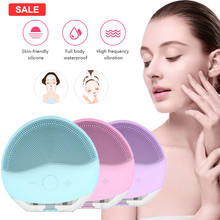 Facial Cleansing Brush Mini Electric Sonic Silicone Face Washing Brush Deep Pore Cleaning Skin Massager Blackhead Remover Tool 2024 - buy cheap