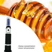 Refractómetro de miel de agua tamaño 58-90% portátil con refractómetro de calibración herramientas de medidor de humedad de miel 2024 - compra barato
