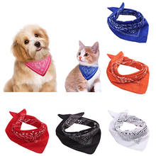 Bandanas de cuero para perros y gatos, pañuelo Triangular con patrón de Cachemira, accesorios para cachorros, 1 paquete 2024 - compra barato