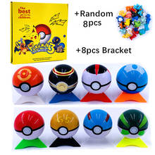 Juego de Pokeball de Pokémon de 7cm, Bola de elfo Pop-up, Bola de juguete, monstruo de Pokemon, Bola de elfo, muñeco de acción feliz de Pikachu 2024 - compra barato