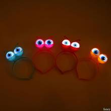 New Alien Eyeball LED Hair Hoop Flashing Glow Headband Crown Heart Light Up Hairbands Hair Accessories Glow Party Christmas New 2024 - buy cheap