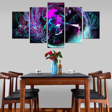 Kda Evelynn Painting 5 Piece League of Legends Game Large Poster Modern Canvas Print Type Modular Picture Home Decor Wall Art 2024 - buy cheap