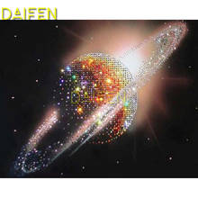 5D DIY Diamond embroidery Full Square Diamond painting Cross stitch shining planet Saturn Full Round Diamond mosaic 2024 - buy cheap