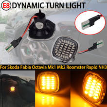 Para skoda fabia octavia mk1 mk2 roomster rápido nh3 led dinâmico sinal de volta lado marcador luz repetidor lâmpada indicador sequencial 2024 - compre barato