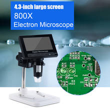 800x Micro USB Digital Electronic Microscope DM4 4.3"LCD Display VGA Digital Microscope 8 LED Stand for PCB Motherboard Repaire 2024 - buy cheap