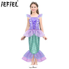 Sequins Mermaid Princess Girl Dress Cosplay Costumes for Kids Baby Girl Mermaid Dress Up Sets Children Halloween Party Clothing 2024 - buy cheap