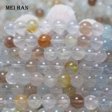 Meihan Natural rare colorful Topaz 7.5-8mm (1 bracelet) smooth round loose stone beads for jewelry making design 2024 - buy cheap