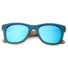 BerWer-gafas de sol de madera de diseñador para hombre, lentes de sol polarizadas originales Retro Vintage, monopatín azul, nuevas 2024 - compra barato