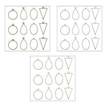Free shipping 12 Pcs/set DIY Metal Epoxy Resin UV Molds Border Geometric Hollow Pendant Making Frame Crafts Jewelry Accessories 2024 - compre barato