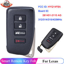 KEYECU-llave remota inteligente Fob 312/314MHz 315/433MHz (SUV) para Lexus LX570 NX200T NX300 NX300H, placa 2110, Chip 8A HYQ14FBA 2024 - compra barato