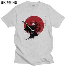 Rurouni-camisetas de Manga corta para hombres, camisa de Anime de ocio, Himura, Kenshin, espadachín, Samurai X, de algodón, regalo para Fans 2024 - compra barato