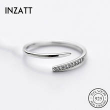 INZATT-anillo ajustable de circón geométrico para mujer, de Plata de Ley 925 auténtica, joyería fina para fiesta, accesorios minimalistas 2024 - compra barato