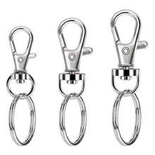100Pcs Swivel Snap Hooks with Key Rings Lobster Claw Clasps S/M/L Assorted Sizes for DIY Crafts Keychain Clip Lanyard Jewelry 2024 - buy cheap