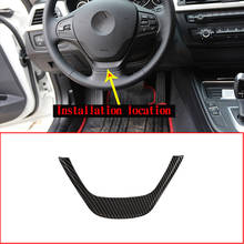 Carbon Fiber Car Steering Wheel Cover Trim For BMW 3 Series F30 316i 318d 320d For BMW 1 Series F20 114i 116i 118i 2013 2014+ 2024 - buy cheap