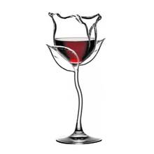 Copos de cocktail de vinho tinto extravagante 100ml rosa flor forma vinho vidro festa barware drinkware 2024 - compre barato