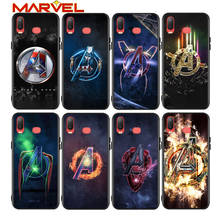 Marvel Avengers logo For Samsung Galaxy A9 A8 Star A750 A7 A6 A5 A3 Plus 2018 2017 2016 Bright Black Phone Case 2024 - buy cheap