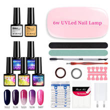 Wirinef-esmalte em gel para unhas, 28 visual, primer, top coat, led uv, secador de unhas, arte de unha, kit de manicure 2024 - compre barato