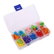 60pcs Knitting Crochet Locking Stitch Markers + 20pcs 2 Sizes Knit Needles Point Protectors Stoppers Sewing Accessories 2024 - buy cheap