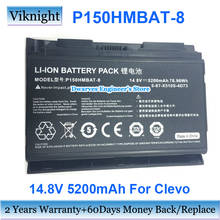 Células de Bateria Para Clevo P150HMBAT-8 P150EM 6-87-X510S-4D72 8 P150HM P150HMX P150SM P151 P151EM Laptop Battery 14.8V 5200mAh 2024 - compre barato