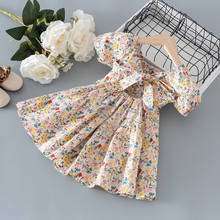 Платье-пачка для девочек, летнее, с цветочным принтом, От 1 до 6 лет 2024 - купить недорого