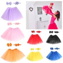 3Pcs/Set Candy Color Soft Baby Girl Tulle Tutu-Skirt Headband Hairpin Photo Prop Babies Accessories Newborn Photography Props 2024 - buy cheap